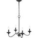 Delvona 4 Light 24.13 inch Matte Black Chandelier Ceiling Light